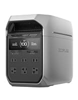 EcoFlow DELTA 3 Plus, Fast Charging, Lithium Iron Phosphate Battery - Gray/Dark Gray Rechargeable power supply with solar charging capabilities