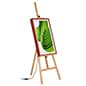 32” Non-Touch Digital Signage w/ Wood Frame and Floor Standing Easel - Mahogany