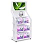 Product Display Shelves w/ 32" LCD Screen, 4 Shelves, Android 11 OS, Wheels