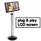 21.5" Digital Photo Frame w/ Black Floor Stand for Audio, Video, and Photo Playback