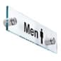 8 x 2 Door r Wall Sign w/ Pre-Printed Messages - Clear