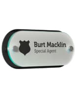Layered Sign Standoffs with Backplate for Wayfinding Systems Oval Layered Sign Standoffs with Backplate
