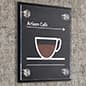 Door Sign w/ Acrylic Plates, Standoffs & Film Sheets - Black