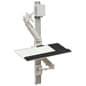 Wall Mount Workstation, Holds 14”–27” Monitors, CPU & Keyboard Holder - White