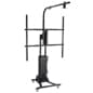 Motorized Whiteboard Stand with Projector Mount, Height Adjustable, Wheels - Black