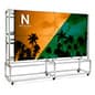 Video Wall Stand for (8) 49" - 55" TV Screens, Double-Sided, Wheels - Silver