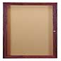 Enclosed Cork Board with Locking Door - Walnut