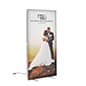 39" SEG Pop-Up Display with Magnetic Sides, LED Bulbs and Two Custom Panels - Silver
