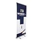 Retractable Banner Stand with 33" x 78" Custom Graphic, 10” Digital Screen - Silver