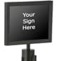 QueuePole.Economy 11 x 8.5 Stanchion Sign Frame, Slide-In Design, Landscape – Black