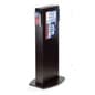 Ballot Box w/ Lock, 11 x 17 Sign Holder & Side Pocket, Floorstanding - Black