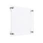 Rectangle Door Sign w/ Recycled Acrylic, Steel Standoffs, Multiple Sizes - Clear