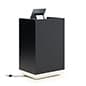 Hostess Stand w/ Illuminated Color-Changing Base, Locking Drawer, Shelf - Black