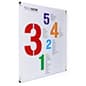 Recycled Acrylic Wall Mounted Sign Holder, Silver Standoffs - Clear