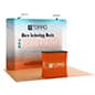 10' Curved Trade Show Kit with Custom Printing, Portable Counter - Full Color