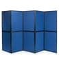 121"w Floor Standing Hook & Loop Display Board, 10 Panels, Double Sided - Blue