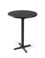 Black Bar Table Works Well in High-Traffic Areas Black bar table in pub height