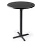 30”w x 42”h Round Cocktail Table - Black