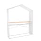 67"w x 40"h Bar Table w/ Mesh Canopy, Storage Shelf, Wood Countertop - White