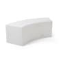 15.75"h Curved Bench w/ LED Lighting, 16 Color Options, Rechargeable Battery - White