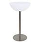 23.5" x 43" Round LED Table, 16 Color Options, Rechargeable Battery - White