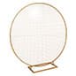 Metal Circle Gridwall Backdrop w/ Floor Standing Design - Gold or White