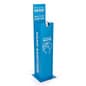 14 x 52 Floor Standing Sanitizing Pump Station w/ Pre-Printed Graphics - Wash Hands