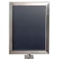 8.5" x 11" Sign Frame Stanchion Topper for Post & Panel Barrier Systems - Silver