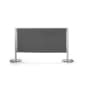 Post & Panel Barrier System w/ 2 Stanchions & 1 60" x 30" Frame Panel - Silver
