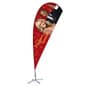 11' Custom Teardrop Flag & Cross Base with Water Bag - Full Color Digital Printing