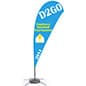 11' Custom Teardrop Flag & Cross Base with Water Bag - Full Color Printing