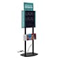 Charging Station for Floor, Side Panel Graphics, 8 Cables, 17 x 11 Sign - Black