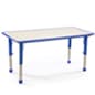 Children’s Table, Height Adjustable, Rectangular - Blue