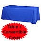 6' Folding Table with Tablecloth - Blue