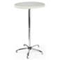27.5 x 47 Round Cocktail Table, Folding Design - White
