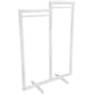 Clothing Rack with 2 Rails - White