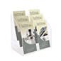 6-Pocket Acrylic Brochure Holder, 5.5"w, Recycled Tabletop - Clear