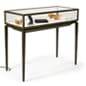 47"w Locking Display Table w/ Rear Drawer, Stainless Steel Frame, LED Lights - Bronze