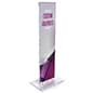 18" x 48.4" Floor Standing Poster Holder, Custom Printed, Double-Sided - Clear