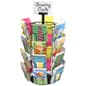 Rotating Greeting Card Display w/ Sign Clip, Countertop, 24 Pockets - Black