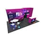 10x20 Exhibit Booth w/ 2 Counters, 2 Monitor Mounts, Lightbox and Custom Graphics