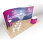10x20 Modular Trade Show Booth Kit, SEG Graphics, Monitor Mount and Counter