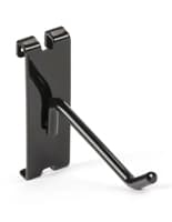 Gridwall Hook with 30° Angled Tip Glossy 4" black gridwall hook