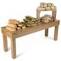 64-Inch Wide Rectangular Table, 20-Inch Wide Topper, Wheels - Oak