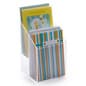 2-Pocket Acrylic Brochure Holder, 5.5"w, Tabletop - Clear