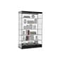 48” Display Case w/ LED Lights, Frameless, Sliding Doors, Ships Assembled - Black