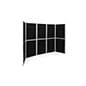 129"w Floor Standing Hook & Loop Display Board, 10 Panels, Double Sided - Black