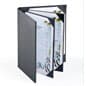 Menu Cover Holds (6) 8.5 x 11 Menus, Photo Album Corners, 4-Panel - Black