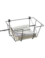 Black Literature Basket with Powder Coat Finish Black Literature Basket, Metal