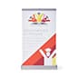 Tabletop Banner Stand w/ Custom Graphic, Retractable - Silver